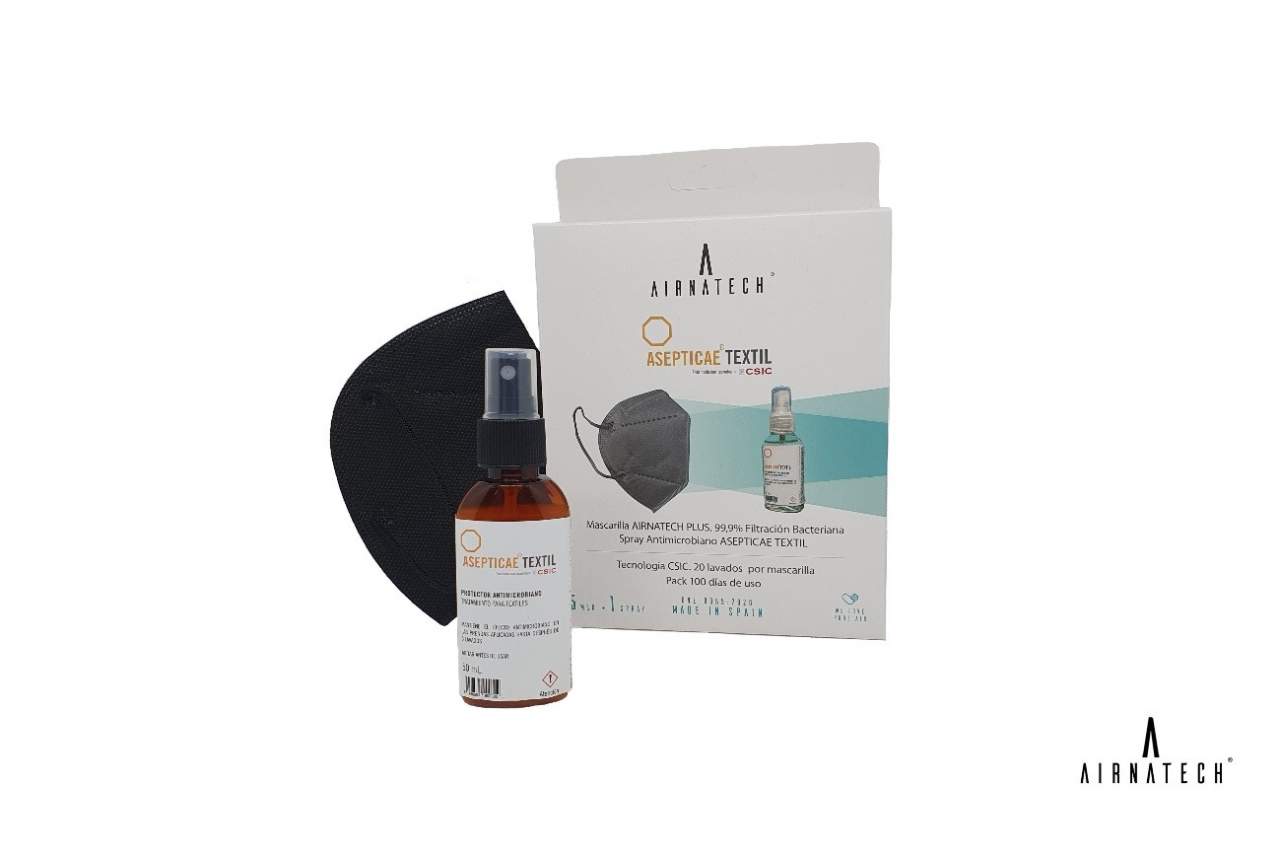Grupo AIRNATECH lanza nuevo pack de mascarilla y spray antimicrobiano