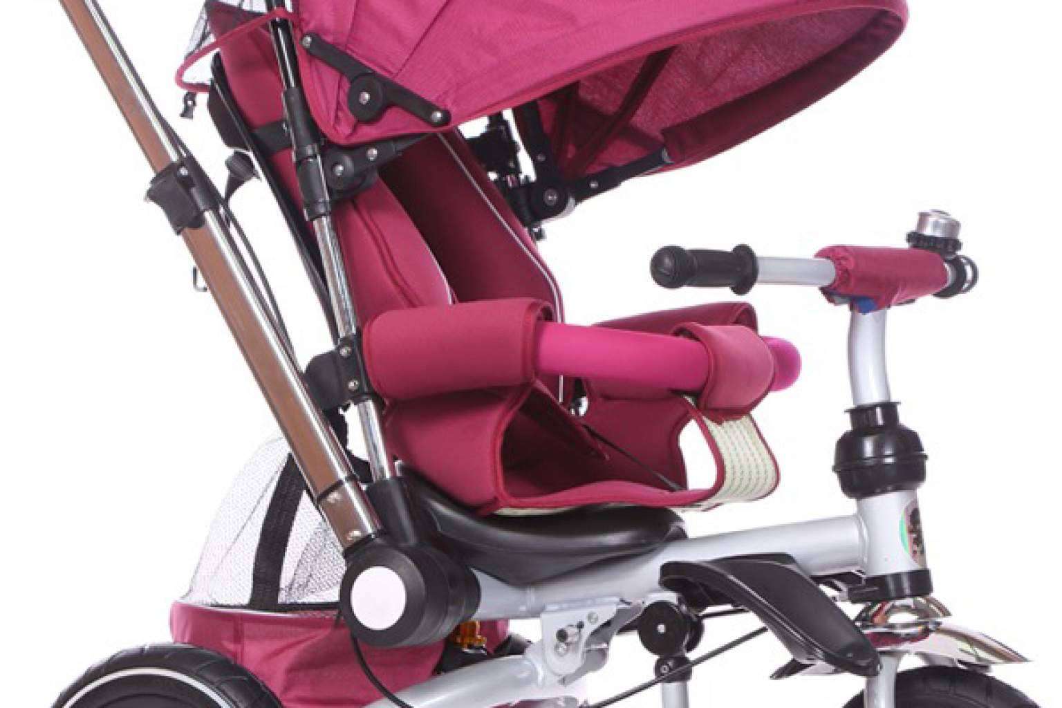 Convertible en silla de paseo, el triciclo Juguea se constituye como uno de los favoritos de niños y padres