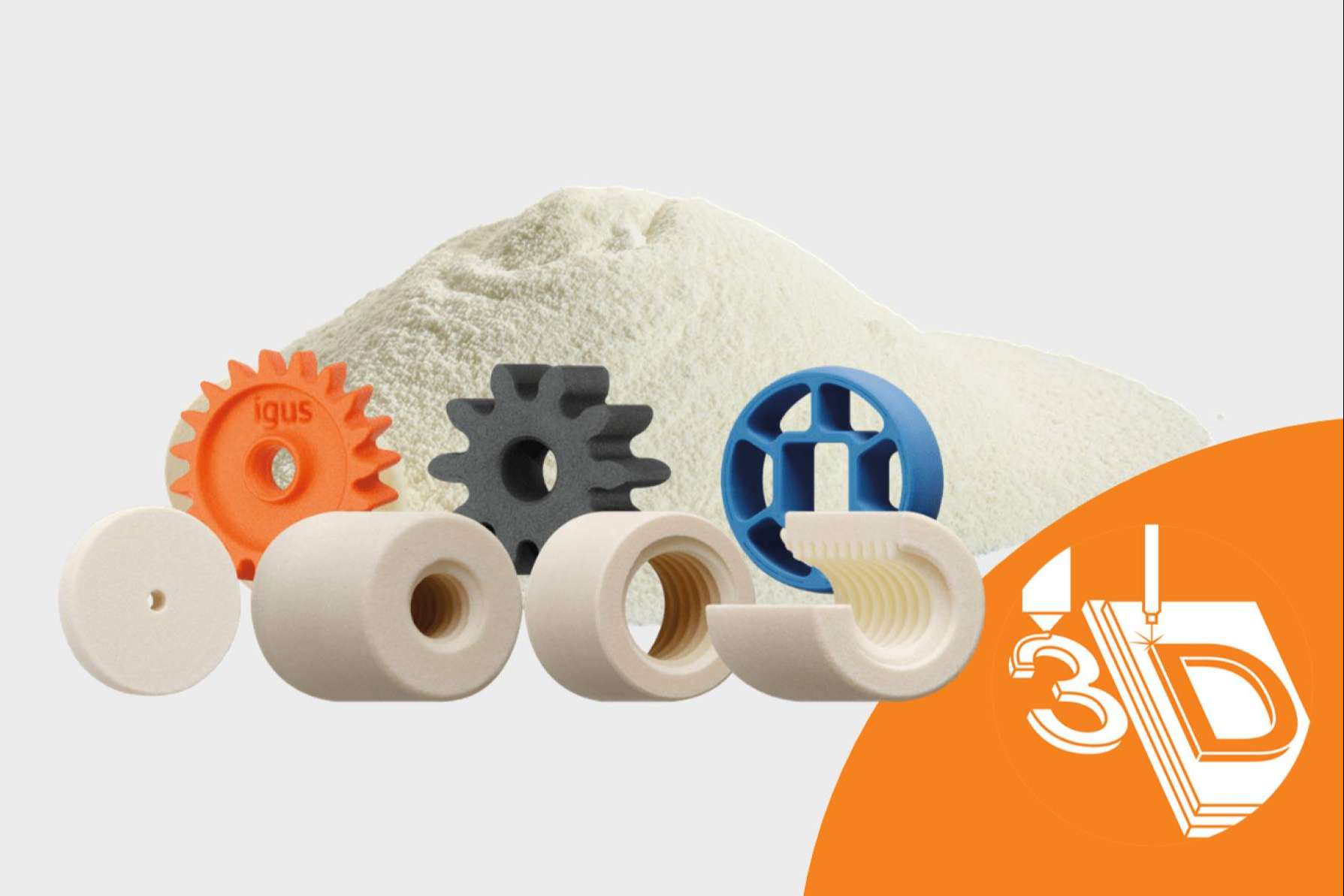 Impresión 3D industrial a partir de plásticos resistentes al desgaste de igus