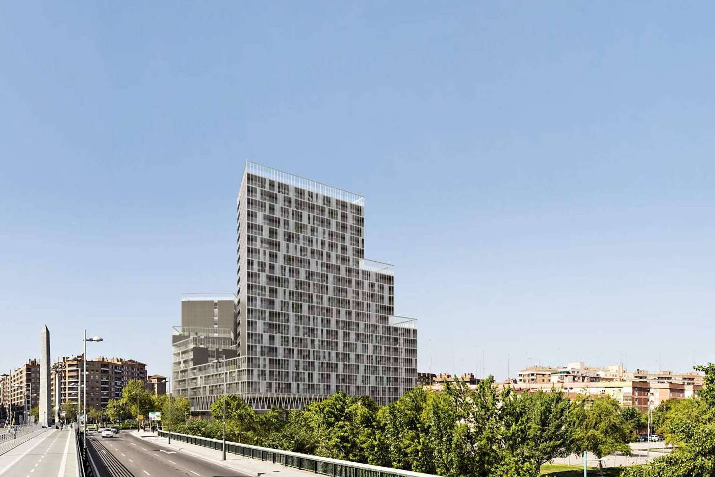 Zaragoza cambia su paisaje con Skyline, el nuevo edificio de Plaza Europa