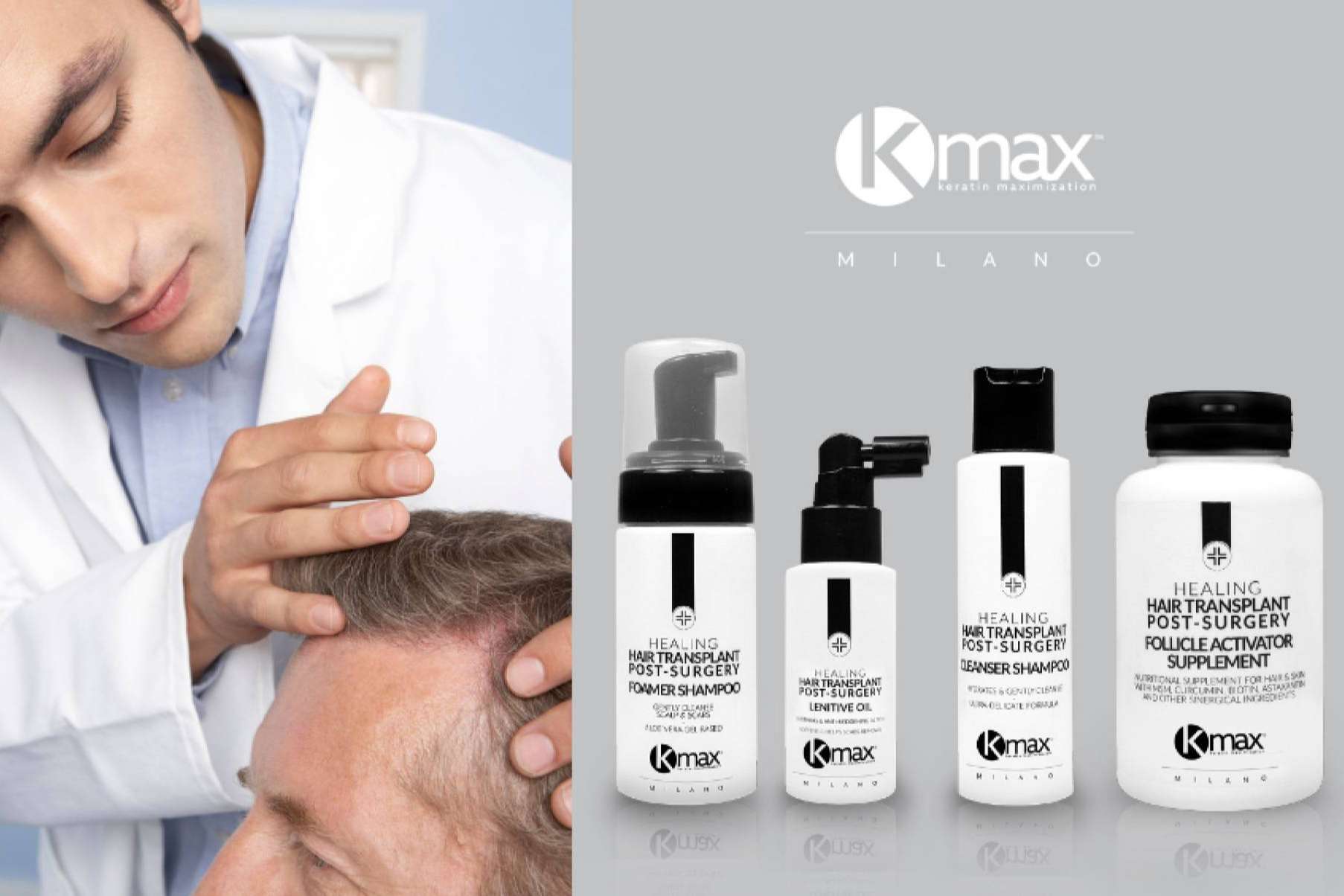 Un post-trasplante capilar exitoso con los productos de Kmax