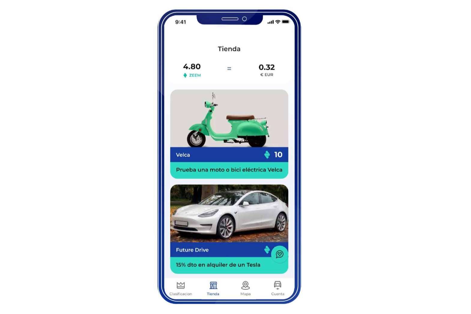 Una aplicación ideal para un coche eléctrico, Zeemcoin
