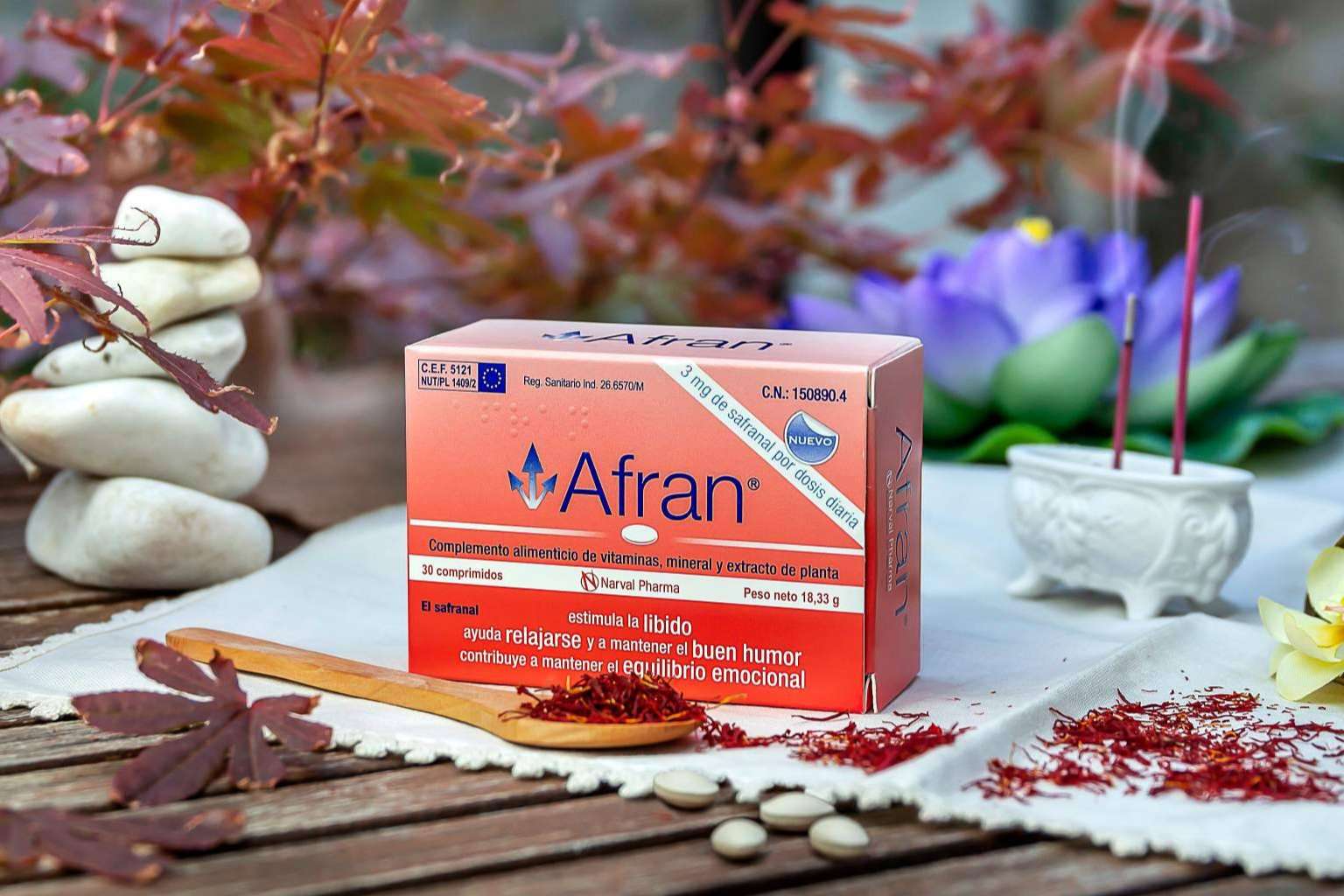 Cualidades del producto Afran, extracto de azafrán frente a los sofocos de la menopausia