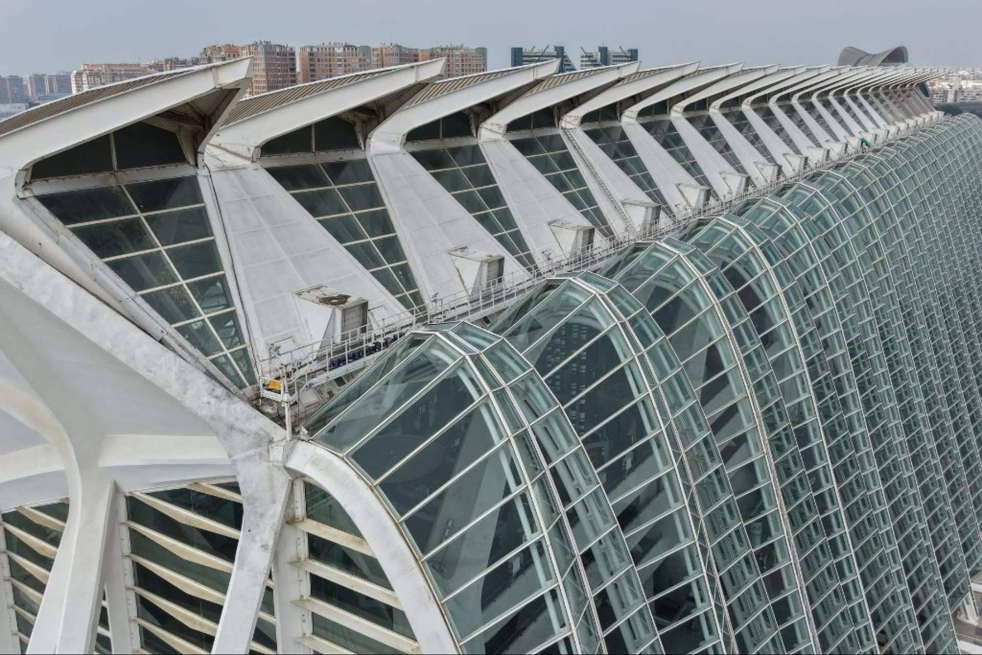 El Museu de les Ciències deValència acoge una prueba técnica de limpieza con drones